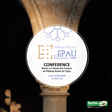 Visuel CONFERENCE | RETOUR SUR L’ÉTUDE DES FRESQUES DE L’ABBAYE ROYALE DE L’EPAU