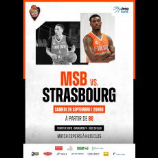 Visuel MSB/STRASBOURG- CHAMPIONNAT DE FRANCE PRO A - SAISON 2020/2021