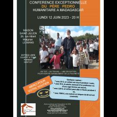 Visuel CONFÉRENCE EXCEPTIONNELLE DU PÈRE PEDRO - HUMANITAIRE À MADAGASCAR