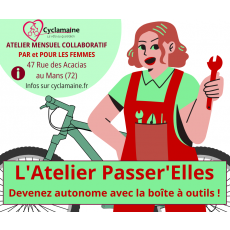 Visuel Atelier Passer'Elles - Cyclamaine (mécanique vélo géré par et pour les femmes)