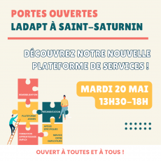 Visuel Portes Ouvertes de LADAPT à Saint-Saturnin