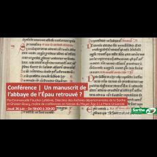 Visuel Conférence : ‘‘Un manuscrit de l’abbaye de l’Epau retrouvé ?’’