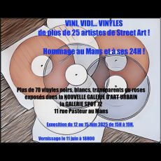 Visuel Vini, Vidi Vinyles par des Street Artistes - Hommage aux 24H du Mans