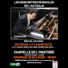 Visuel Les Rencontres Musicales de L'Acthalia - Concert de Jean Dubé