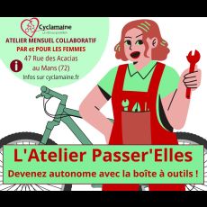 Visuel Atelier Passer'Elles (mécanique vélo géré par et pour les femmes)