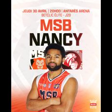 Visuel MSB vs. NANCY- BETCLIC ÉLITE SAISON 25-26