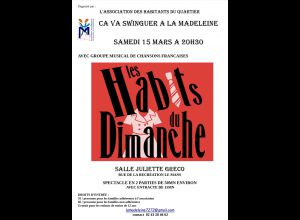 Ça va swinguer à la madeleine ! Les Habits du Dimanche
