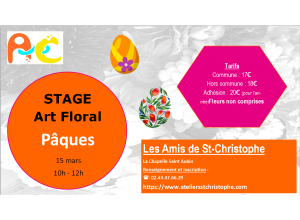 Stage Art floral - Les Amis de St-Christophe