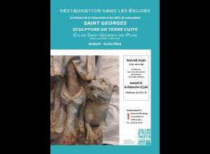 Saint Georges, sculpture en terre cuite