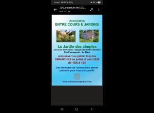 Ouverture du Jardin des Simples avec l'association Entre Cours et Jardins