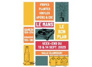 Grande vente de fripes, plantes et vinyles