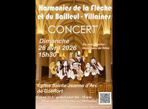 Concert par les harmonies de La Flèche, Villaines sous Malicorne & Le Bailleul