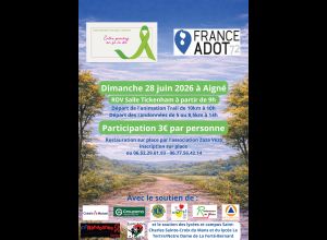 Journée nationale du don d'organe - Randonnée avec FRANCE ADOT 72