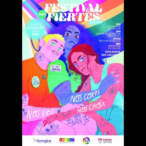 Visuel Pride Le Mans - Festival des fiertés