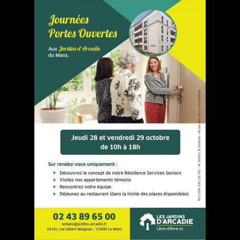 Visuel PORTES OUVERTES - LES JARDINS D'ARCADIE