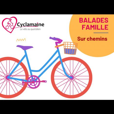 Visuel Balade à vélo spéciale familles et débutants sur chemins