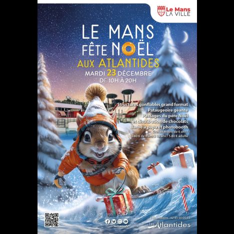 Visuel Le Mans fête Noël aux Atlantides