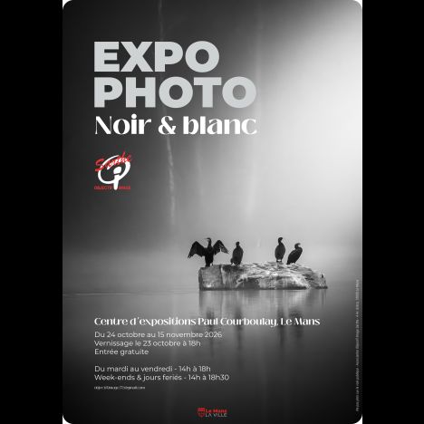 Visuel Exposition Noir et Blanc - Objectif Image Sarthe