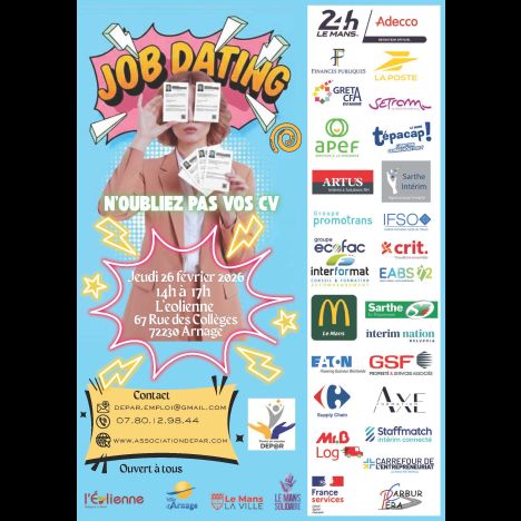 Visuel Job Dating Depar