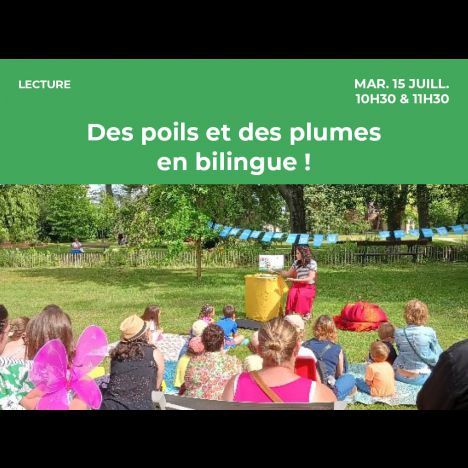 Visuel Des poils et des plumes en bilingue !