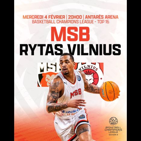 Visuel MSB vs. RYTAS VILNIUS - Basketball Champions League saison 2025-2026